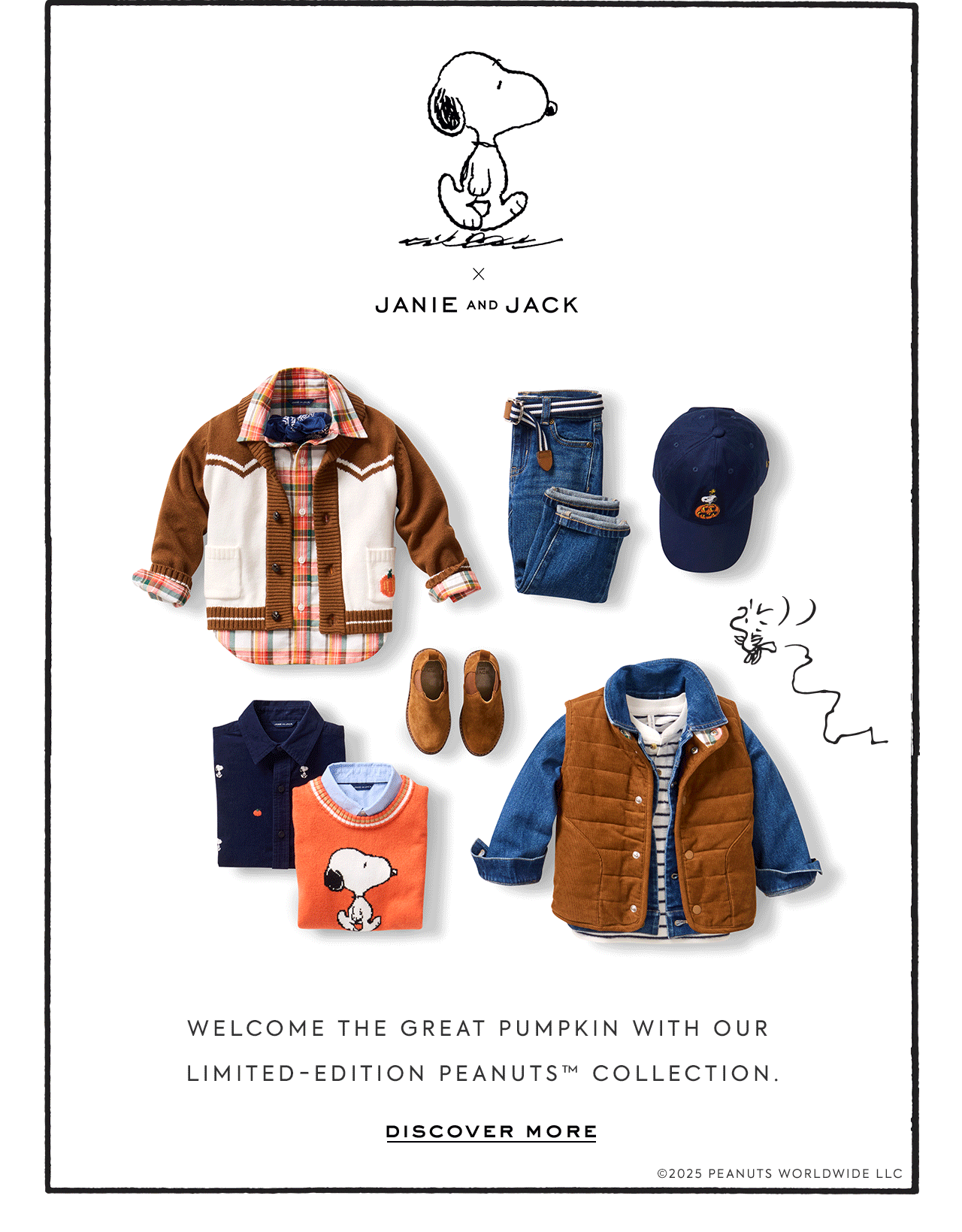 Click to shop our Peanuts Collection. Perfect for any fall outing. 